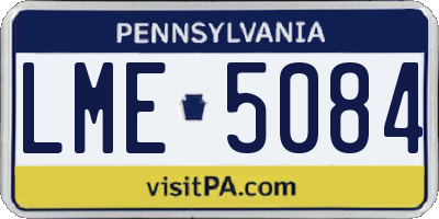 PA license plate LME5084