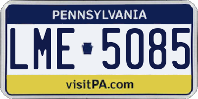 PA license plate LME5085