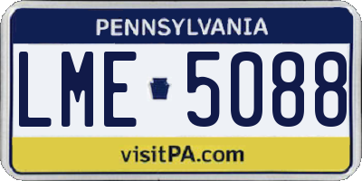 PA license plate LME5088