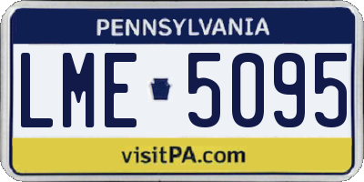 PA license plate LME5095