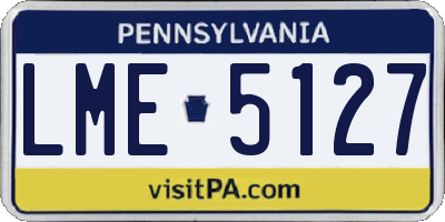 PA license plate LME5127