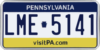PA license plate LME5141
