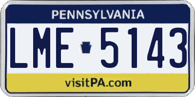 PA license plate LME5143