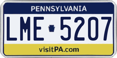 PA license plate LME5207