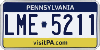 PA license plate LME5211