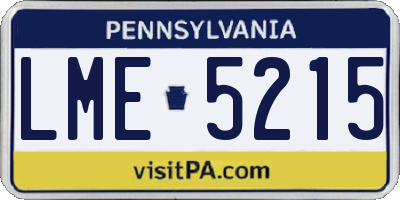 PA license plate LME5215
