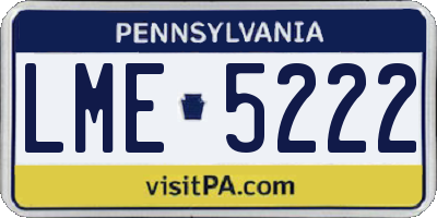 PA license plate LME5222