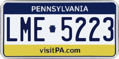 PA license plate LME5223