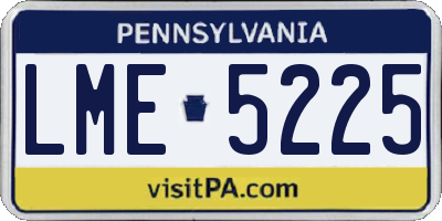 PA license plate LME5225