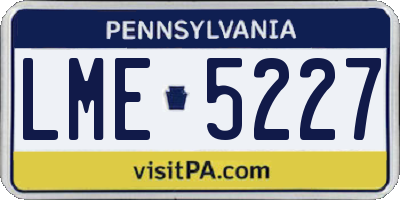 PA license plate LME5227