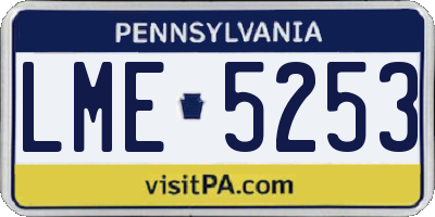 PA license plate LME5253