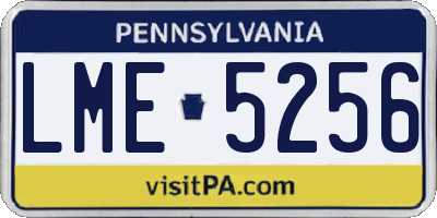 PA license plate LME5256