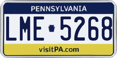 PA license plate LME5268