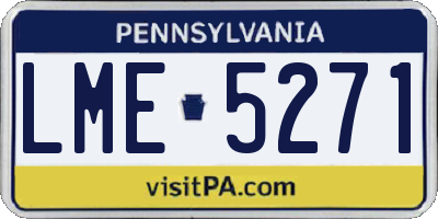 PA license plate LME5271