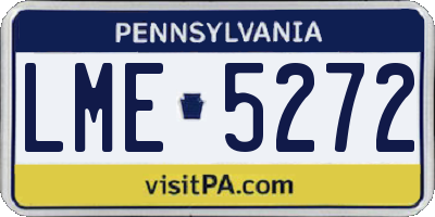 PA license plate LME5272
