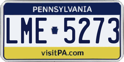 PA license plate LME5273