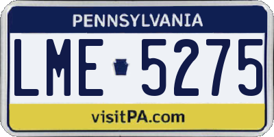 PA license plate LME5275