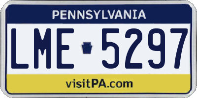PA license plate LME5297