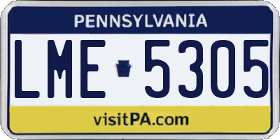 PA license plate LME5305
