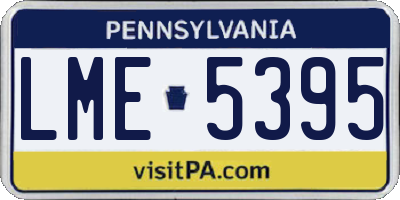 PA license plate LME5395