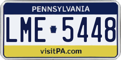 PA license plate LME5448