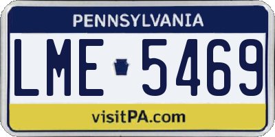 PA license plate LME5469