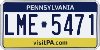 PA license plate LME5471