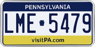 PA license plate LME5479
