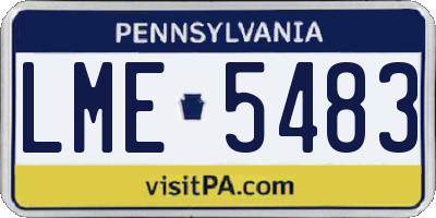 PA license plate LME5483