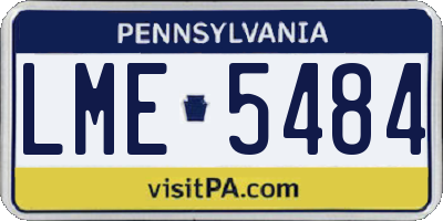 PA license plate LME5484
