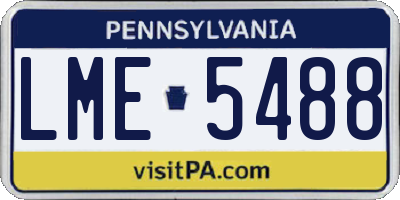 PA license plate LME5488
