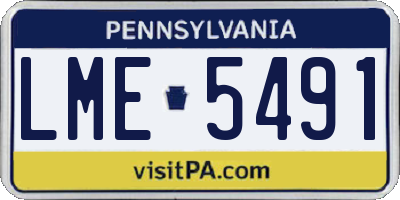 PA license plate LME5491