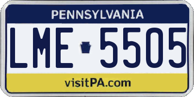 PA license plate LME5505