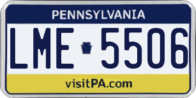 PA license plate LME5506