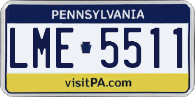 PA license plate LME5511