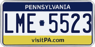 PA license plate LME5523