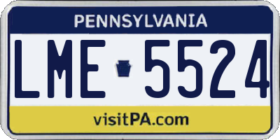 PA license plate LME5524