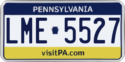PA license plate LME5527