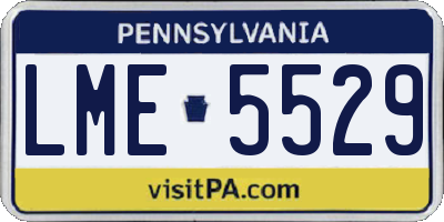 PA license plate LME5529