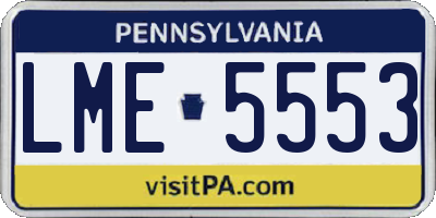 PA license plate LME5553