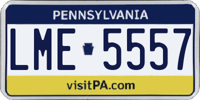PA license plate LME5557