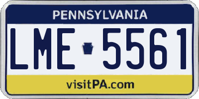 PA license plate LME5561