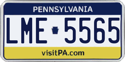 PA license plate LME5565