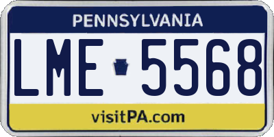 PA license plate LME5568