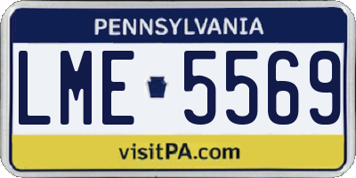 PA license plate LME5569