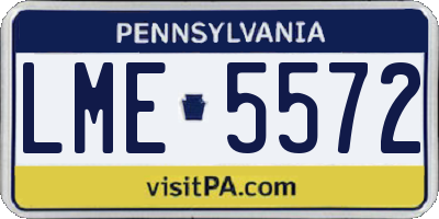 PA license plate LME5572