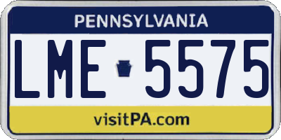 PA license plate LME5575