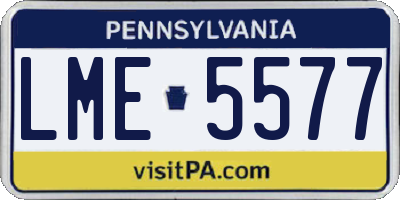 PA license plate LME5577