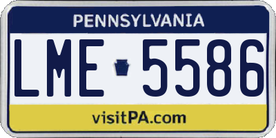 PA license plate LME5586