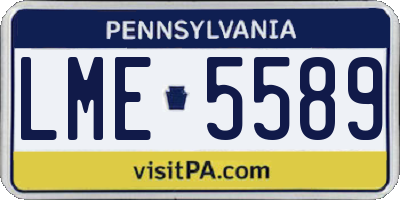 PA license plate LME5589